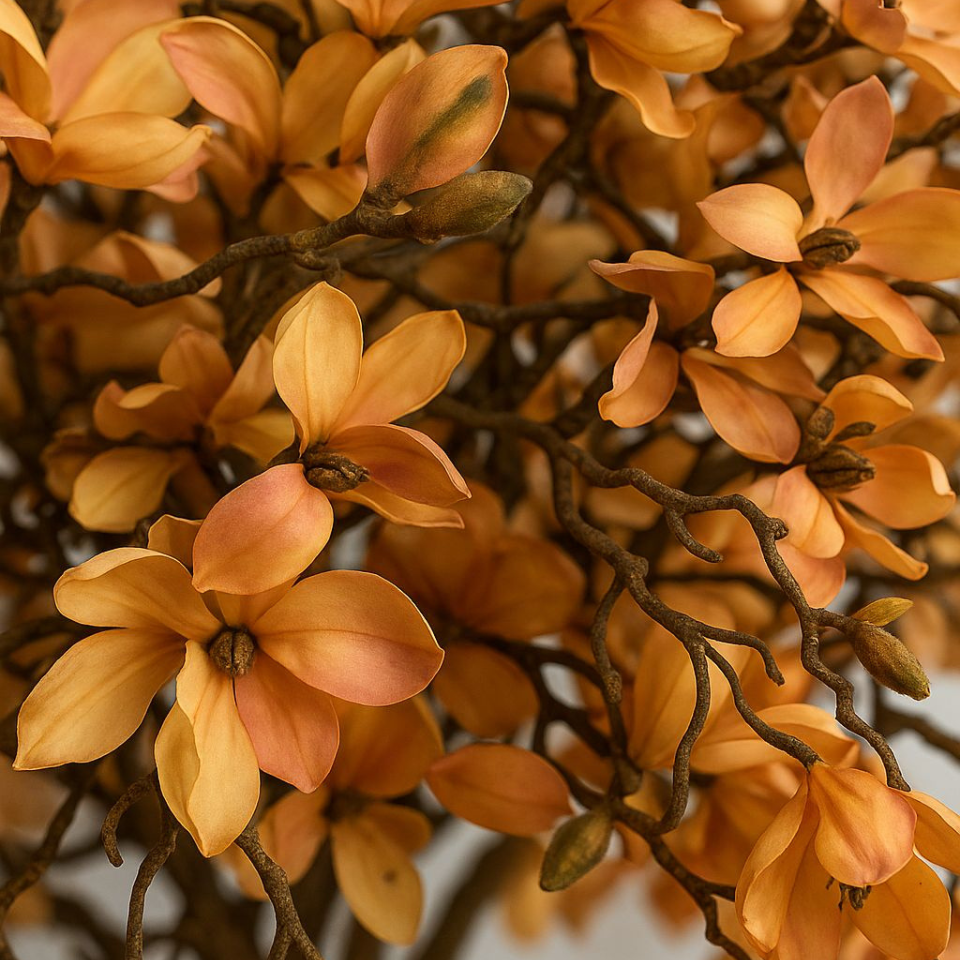 Beige Magnolia Tree in Pot St. Tr. Bright White Release