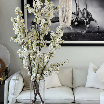 Cherry Blossoms in 40 cm Glass Cylinder