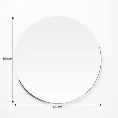 Round Mirror Giro 80 cm Black
