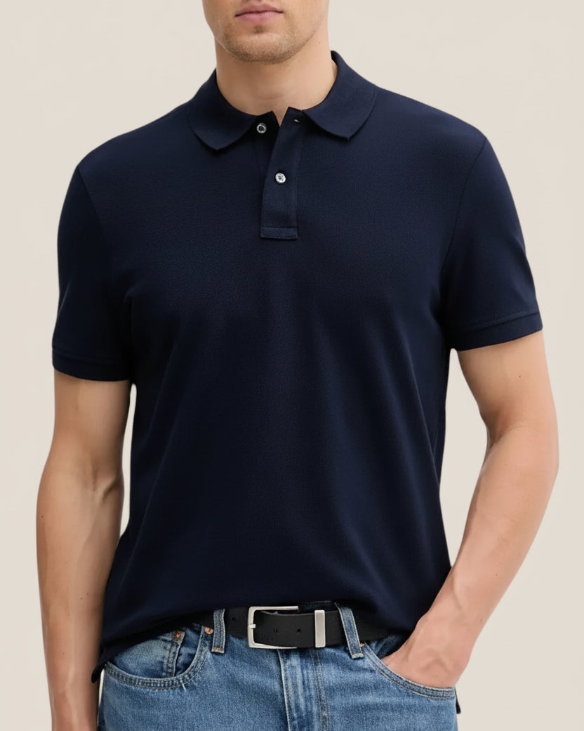 Polo Maniche Corte Bandiera Ricamata